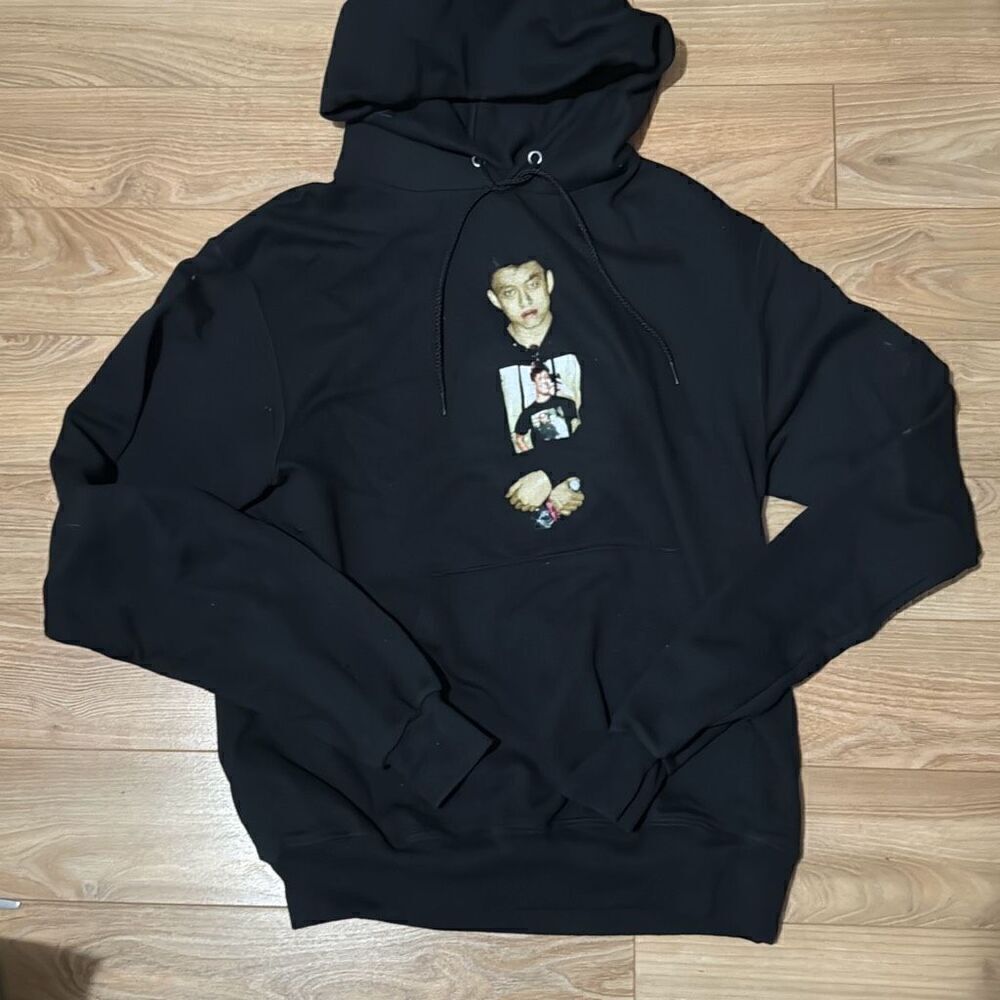 Rich brian champion black selfie hoodie size small